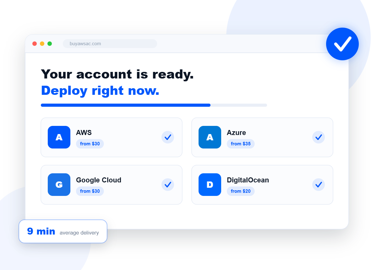 Buy AWS accounts that work on day one — verified Amazon AWS account
